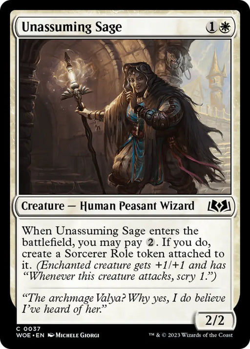 Unassuming Sage [Wilds of Eldraine] - MTG Single