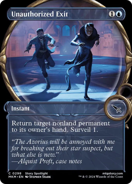 Unauthorized Exit (Showcase) [Murders at Karlov Manor] - MTG Single