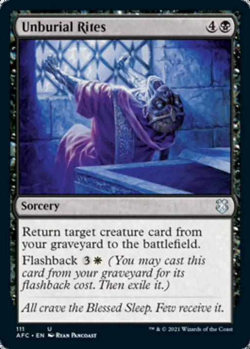 Unburial Rites [Dungeons & Dragons: Adventures in the Forgotten Realms Commander] - MTG Single