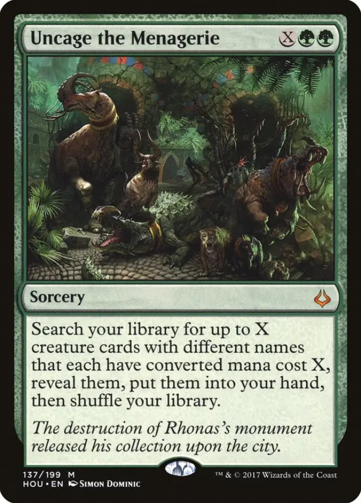 Uncage the Menagerie [Hour of Devastation] - MTG Single