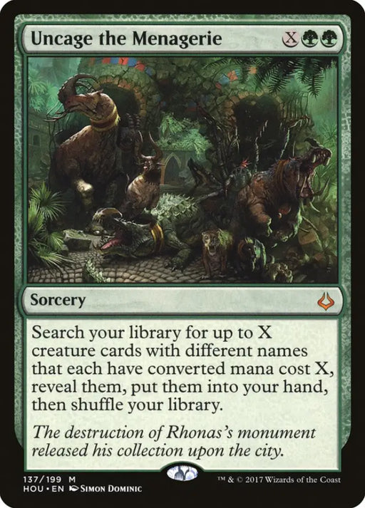 Uncage the Menagerie [Hour of Devastation] - MTG Single