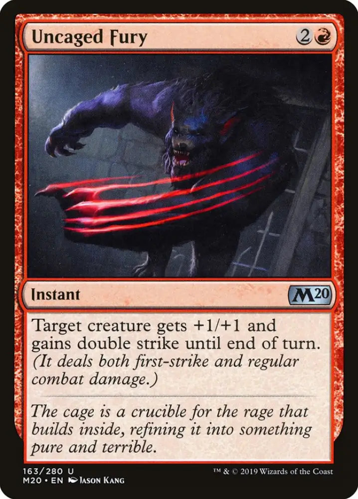 Uncaged Fury [Core Set 2020] - MTG Single