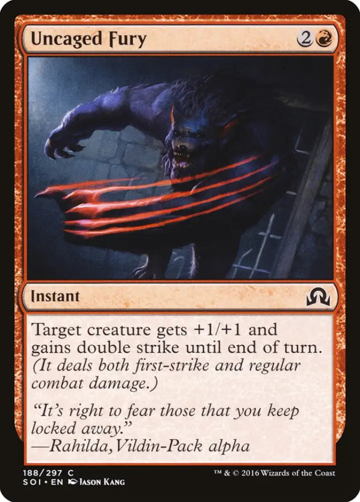 Uncaged Fury [Shadows over Innistrad] - MTG Single