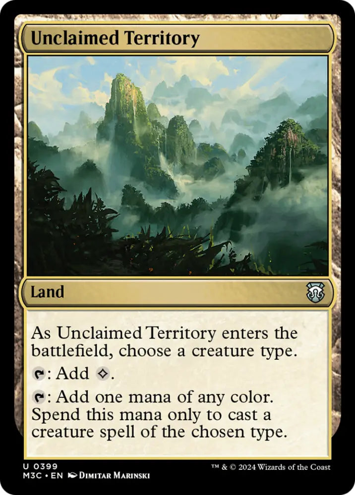 Unclaimed Territory (Ripple Foil) [Modern Horizons 3 Commander] - MTG Single