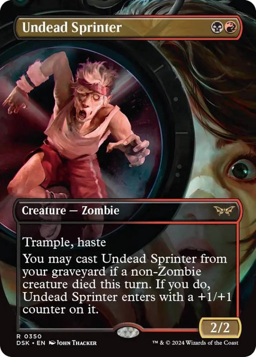 Undead Sprinter (Borderless) [Duskmourn: House of Horror] - MTG Single