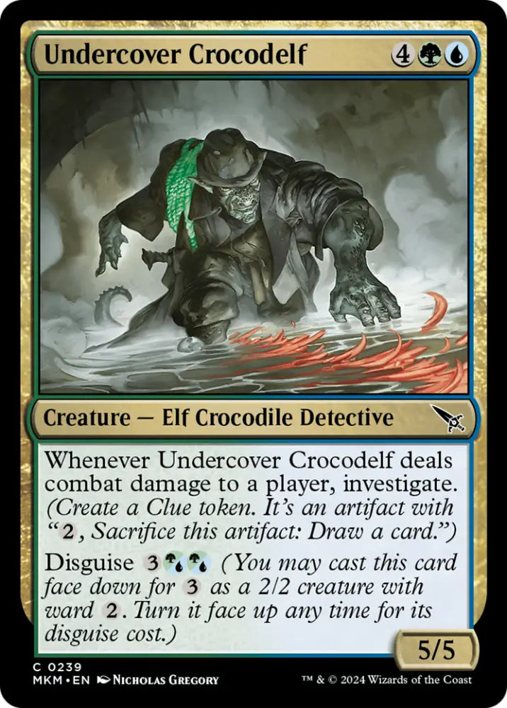 Undercover Crocodelf (Green) [Murders at Karlov Manor] - MTG Single