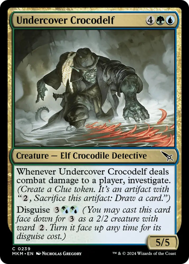 Undercover Crocodelf (White) [Murders at Karlov Manor] - MTG Single
