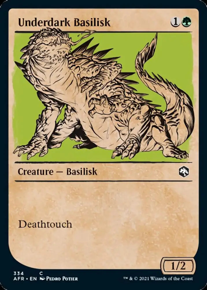 Underdark Basilisk (Showcase) [Dungeons & Dragons: Adventures in the Forgotten Realms] - MTG Single