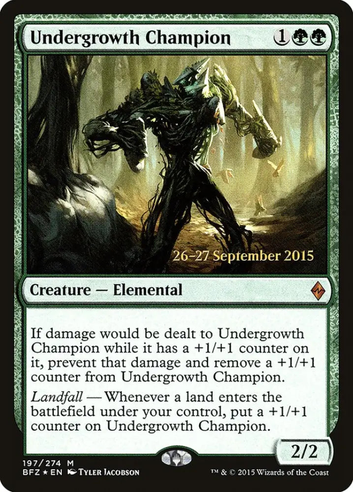 Undergrowth Champion [Battle for Zendikar Prerelease Promos] - MTG Single