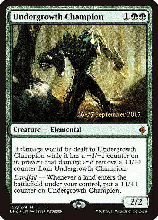 Undergrowth Champion [Battle for Zendikar Prerelease Promos] - MTG Single