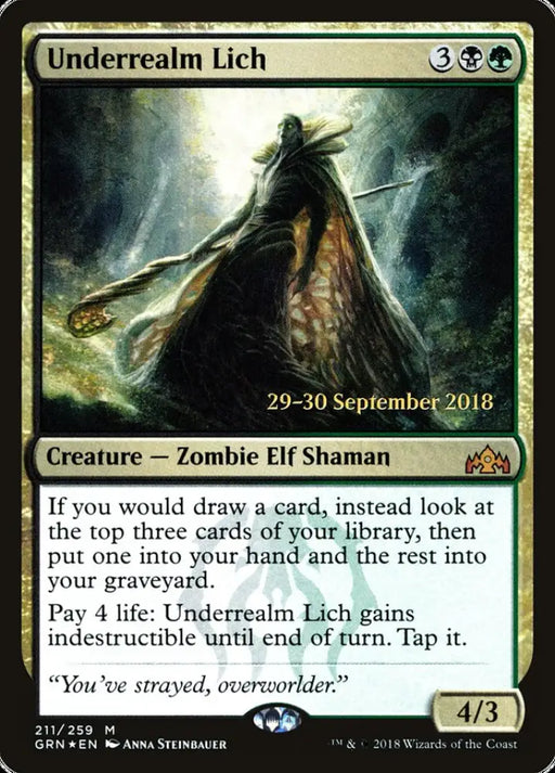 Underrealm Lich [Guilds of Ravnica Prerelease Promos] - MTG Single