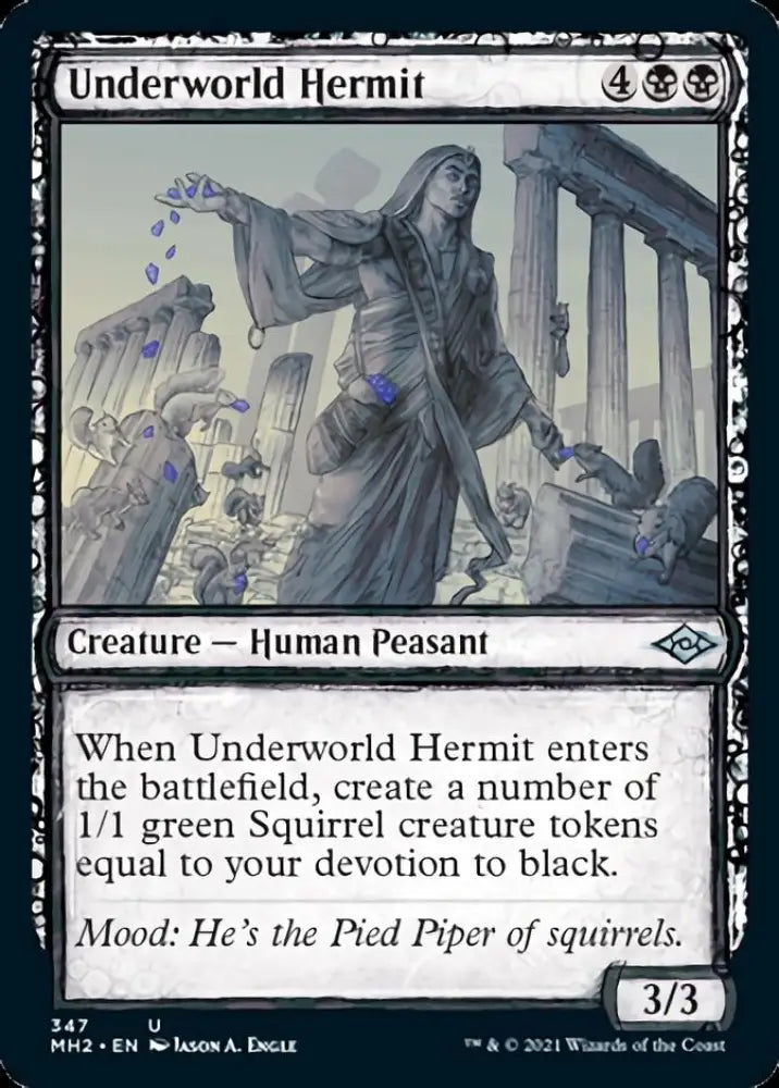 Underworld Hermit (Sketch) [Modern Horizons 2] - MTG Single
