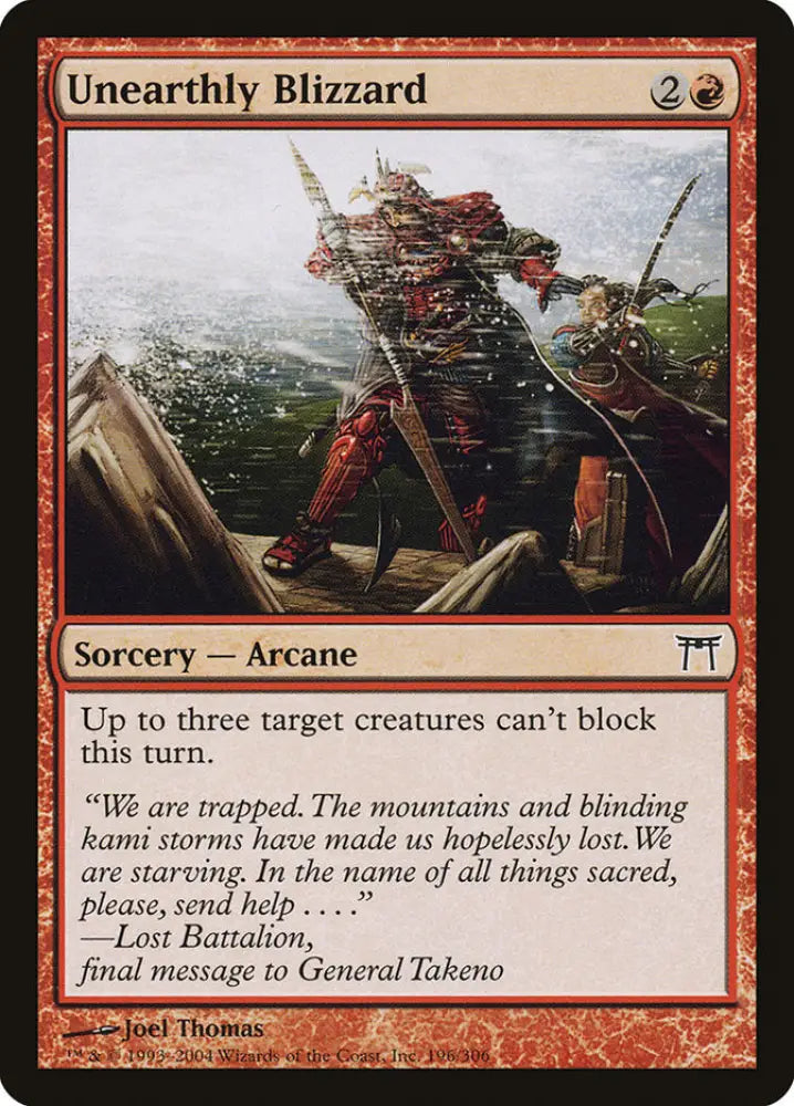 Unearthly Blizzard [Champions of Kamigawa] - MTG Single