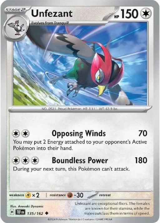 Unfezant (135/162) [Scarlet & Violet: Temporal Forces] - Pokemon Single