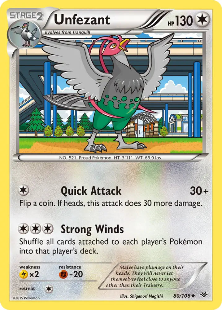 Unfezant (80/108) [XY: Roaring Skies] - Pokemon Single