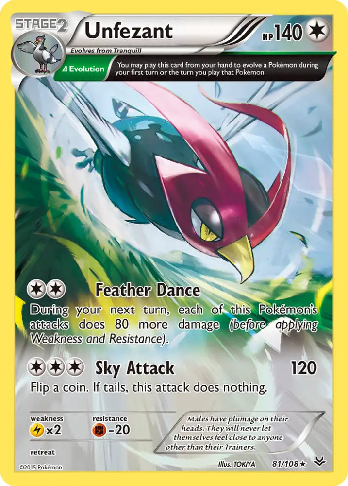 Unfezant (81/108) [XY: Roaring Skies] - Pokemon Single