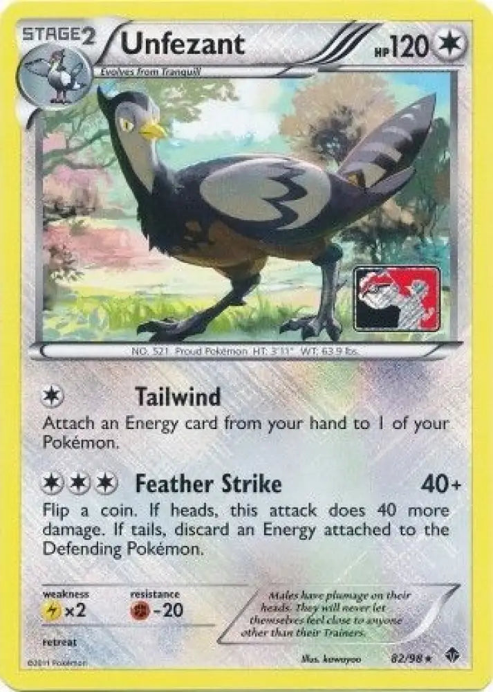 Unfezant (82/98) (League Promo) [Black & White: Emerging Powers] - Pokemon Single