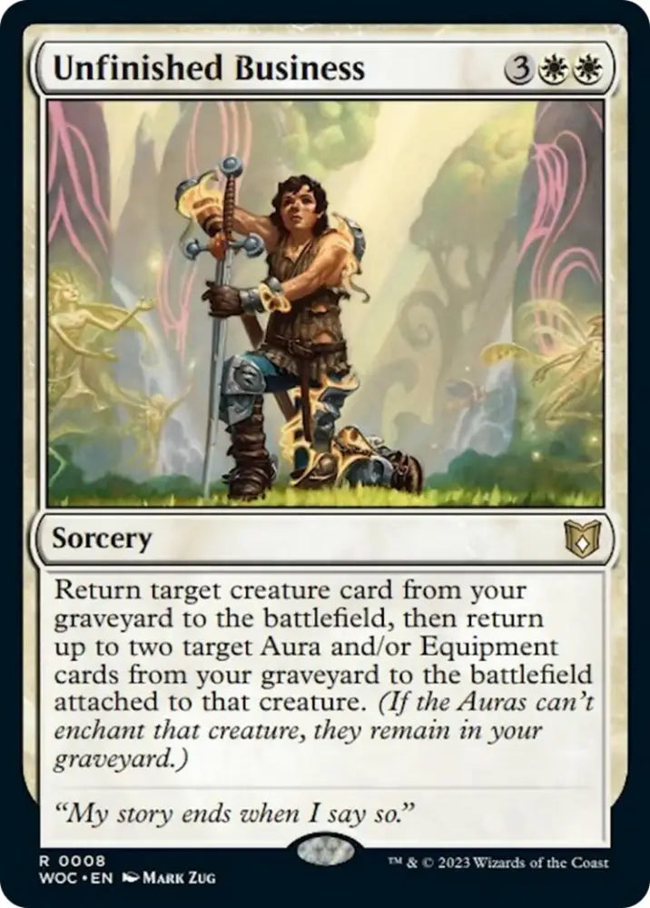 Unfinished Business [Wilds of Eldraine Commander] - MTG Single