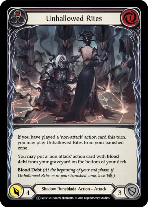 Unhallowed Rites (Red) [Monarch Unlimited] Unlimited Normal - Flesh And Blood Single