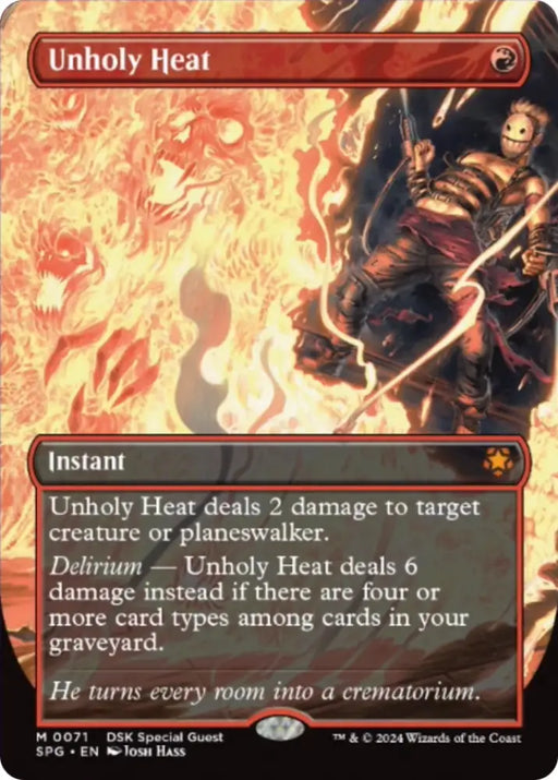Unholy Heat (Borderless) [Duskmourn: House of Horror Special Guests] - MTG Single