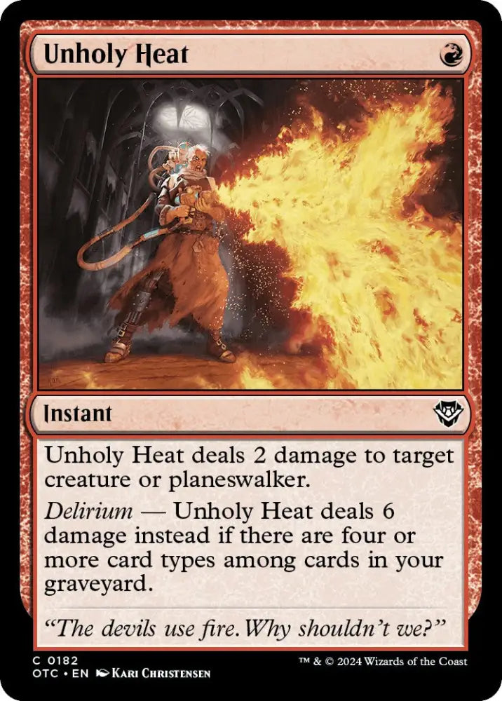 Unholy Heat [Outlaws of Thunder Junction Commander] - MTG Single