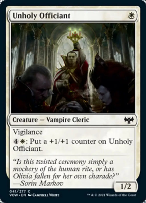 Unholy Officiant [Innistrad: Crimson Vow] - MTG Single