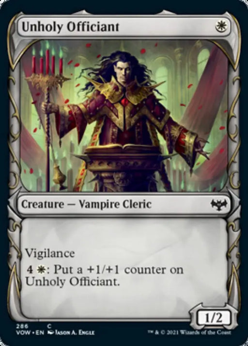 Unholy Officiant (Showcase Fang Frame) [Innistrad: Crimson Vow] - MTG Single