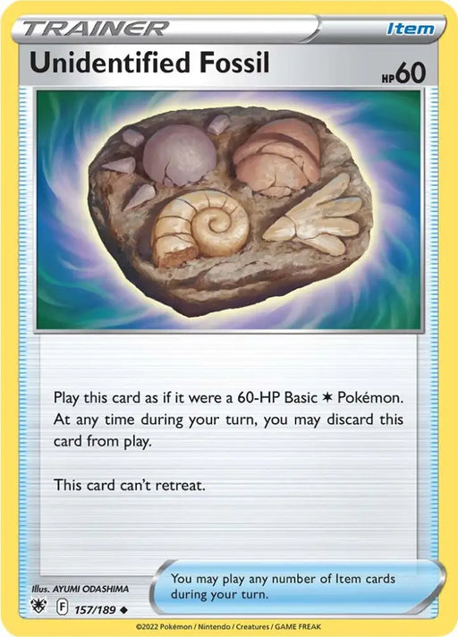 Unidentified Fossil (157/189) [Sword & Shield: Astral Radiance] - Pokemon Single