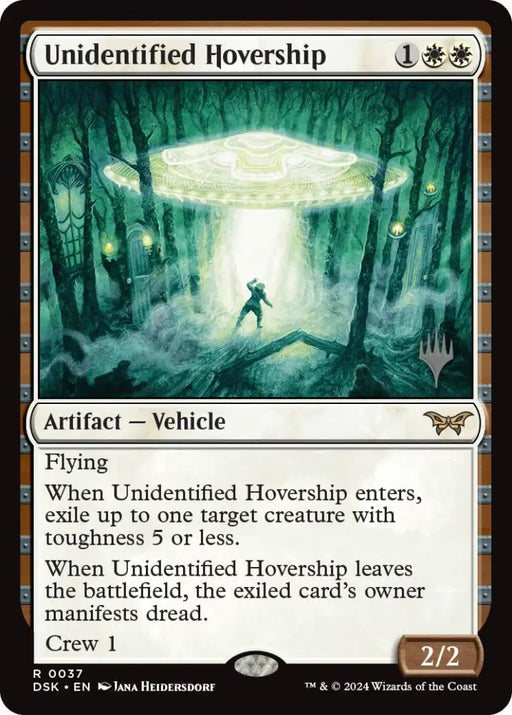 Unidentified Hovership (Promo Pack) [Duskmourn: House of Horror Promos] - MTG Single