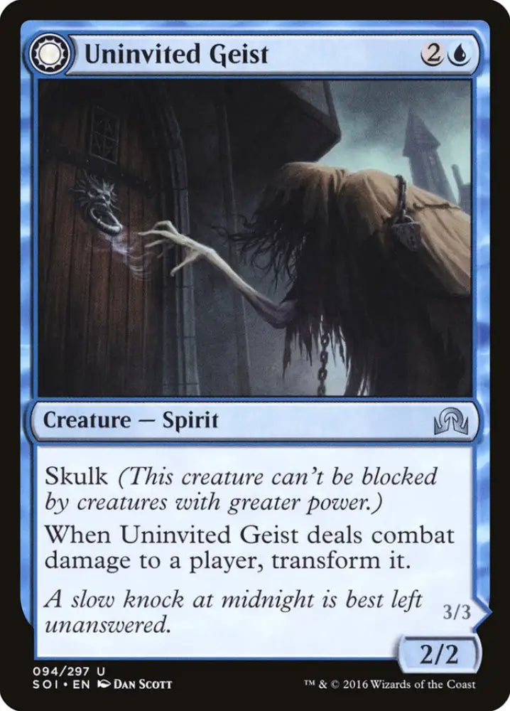 Uninvited Geist // Unimpeded Trespasser [Shadows over Innistrad] - MTG Single