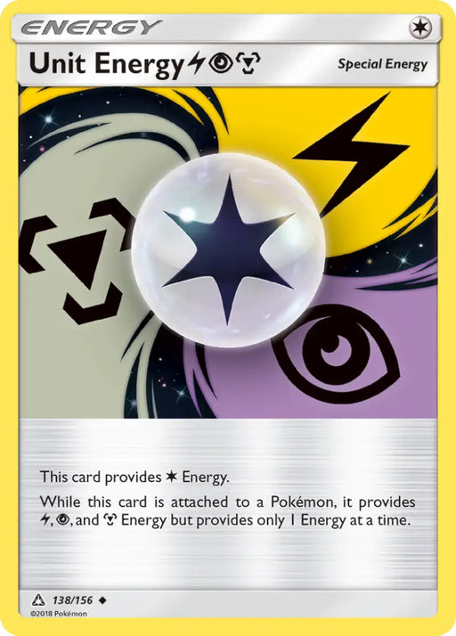Unit Energy (138/156) (Lightning Psychic Metal) [Sun & Moon: Ultra Prism] - Pokemon Single