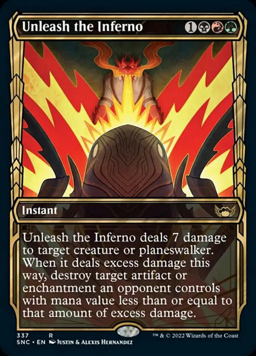 Unleash the Inferno (Showcase Golden Age) [Streets of New Capenna] - MTG Single
