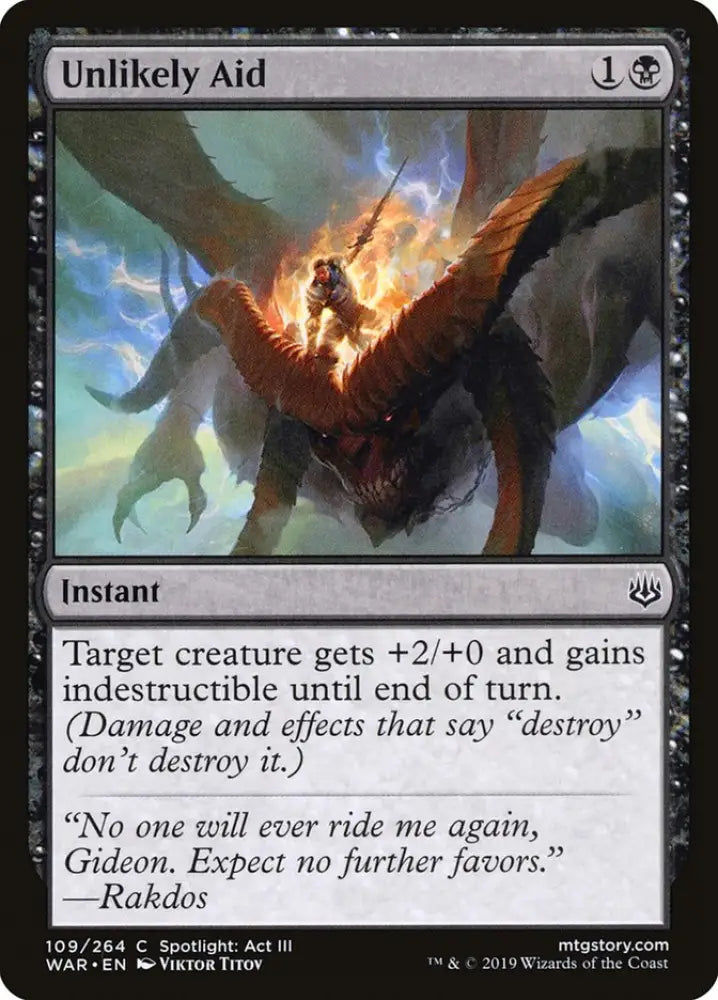 Unlikely Aid [War of the Spark] - MTG Single