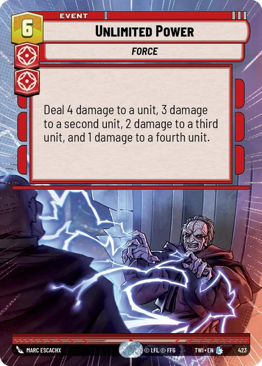 Unlimited Power (Hyperspace) (423) [Twilight of the Republic] - Star Wars: Unlimited Single