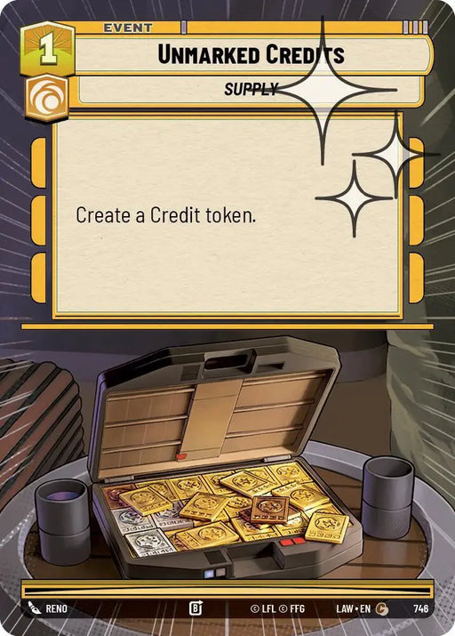 Unmarked Credits (Hyperspace Foil) (746) [A Lawless Time]