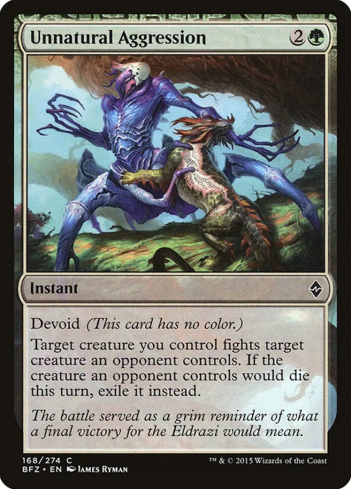 Unnatural Aggression [Battle for Zendikar] - MTG Single