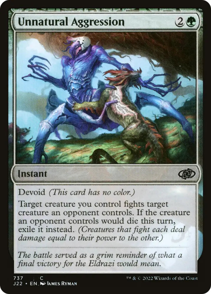 Unnatural Aggression [Jumpstart 2022] - MTG Single
