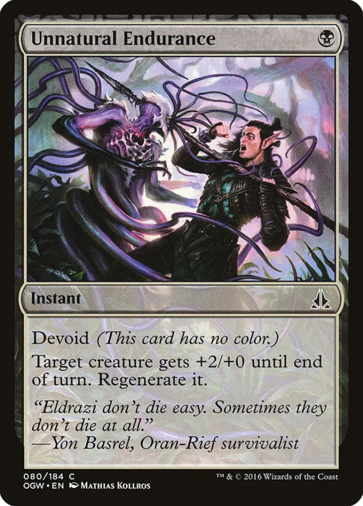Unnatural Endurance [Oath of the Gatewatch] - MTG Single