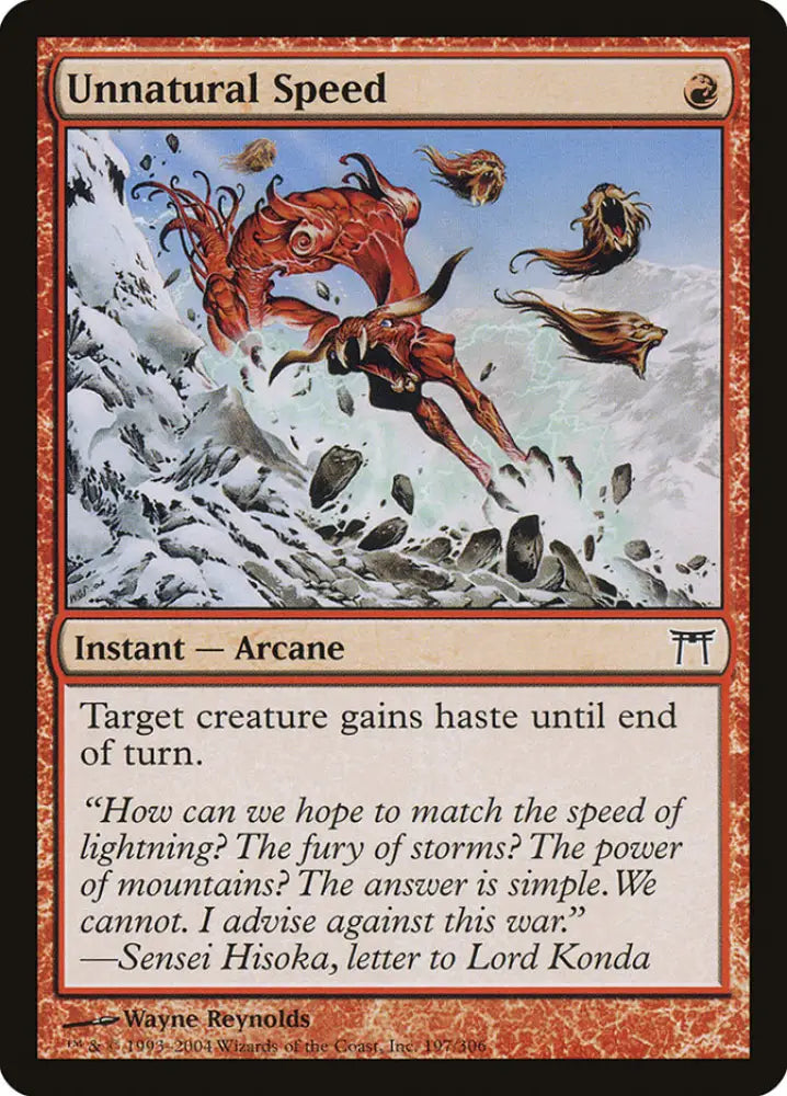 Unnatural Speed [Champions of Kamigawa] - MTG Single