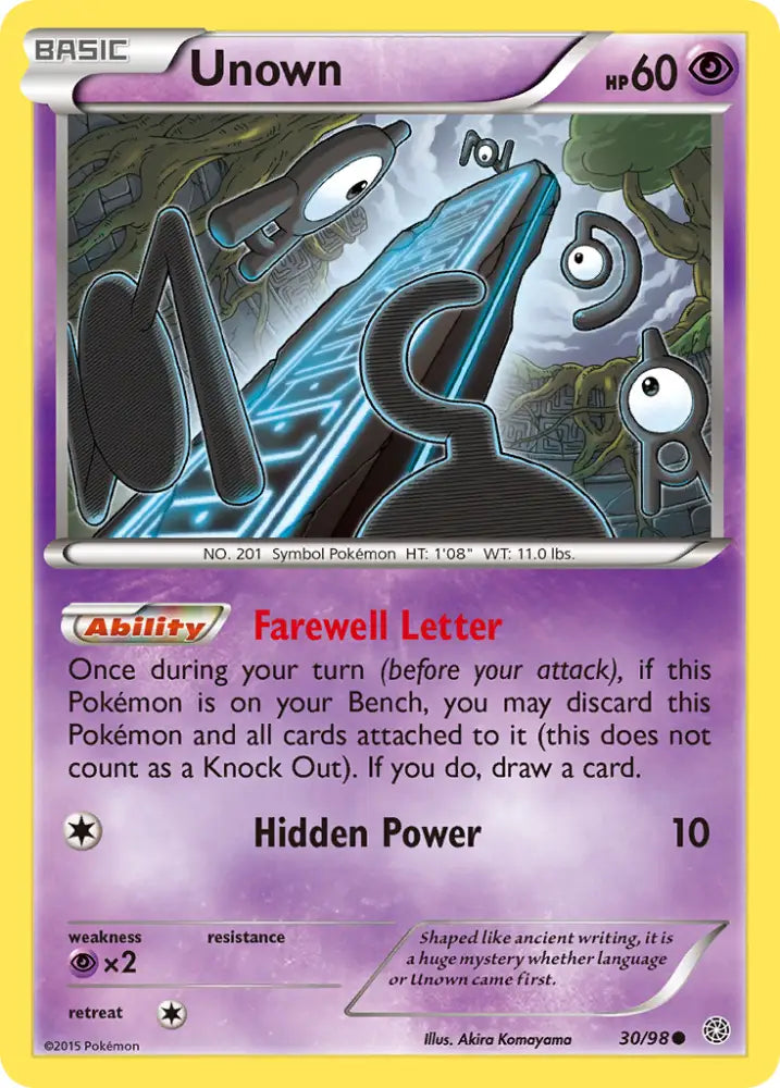 Unown (30/98) [XY: Ancient Origins] - Pokemon Single