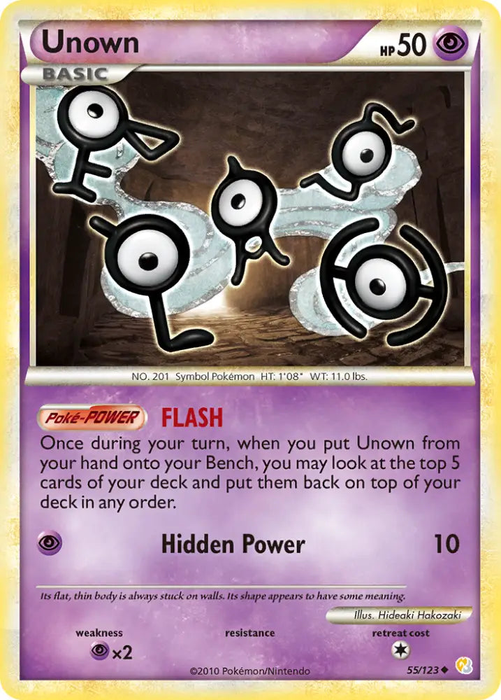 Unown (55/123) [HeartGold & SoulSilver: Base Set] - Pokemon Single
