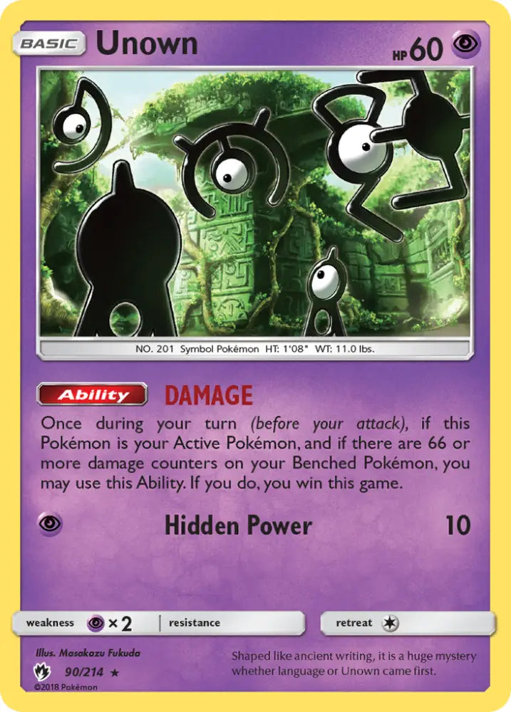 Unown (90/214) [Sun & Moon: Lost Thunder] - Pokemon Single
