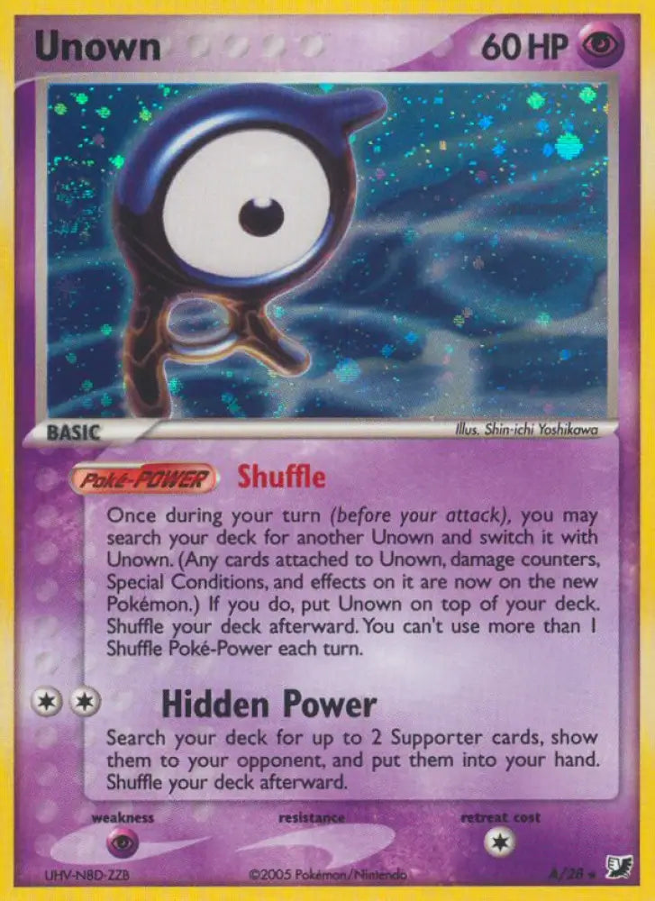 Unown (A/28) [EX: Unseen Forces] - Pokemon Single