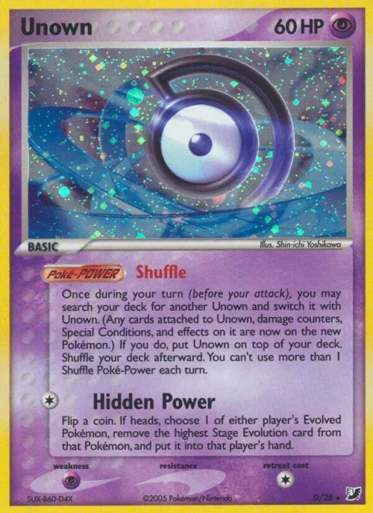 Unown (D) (D/28) [EX Unseen Forces]