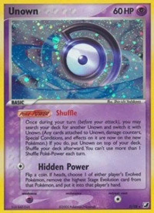 Unown (D) (D/28) [EX: Unseen Forces] - Pokemon Single