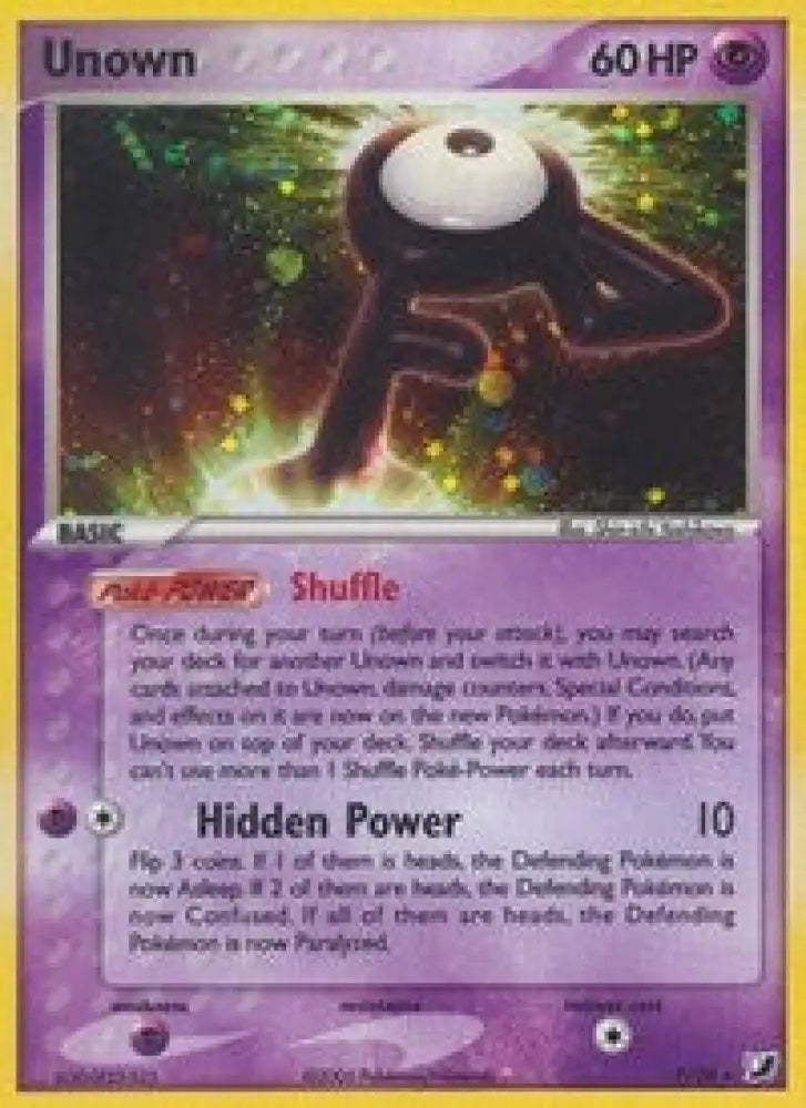 Unown (F) (F/28) [EX: Unseen Forces] - Pokemon Single