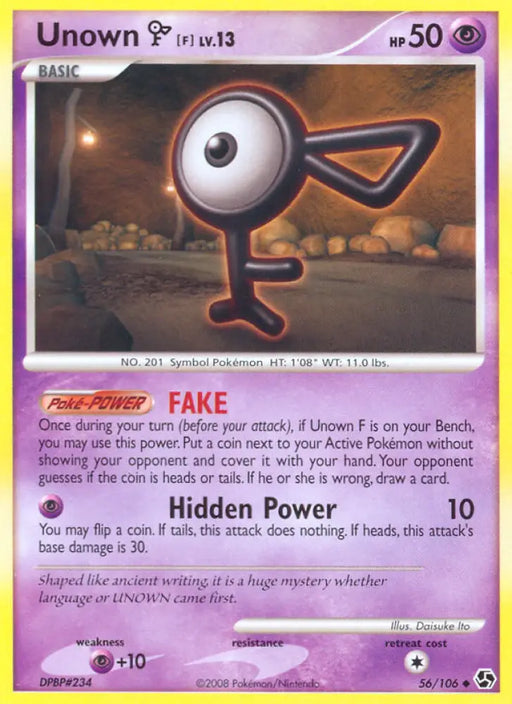 Unown F (56/106) [Diamond & Pearl: Great Encounters] - Pokemon Single