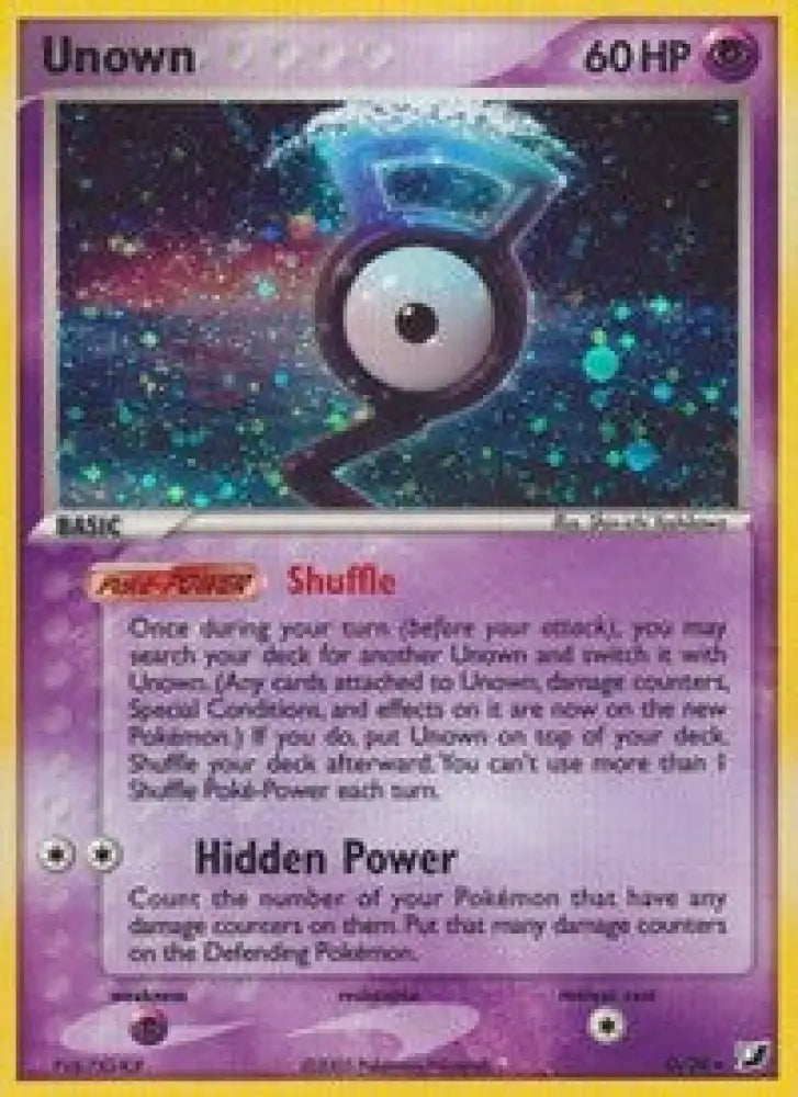 Unown (G) (G/28) [EX: Unseen Forces] - Pokemon Single