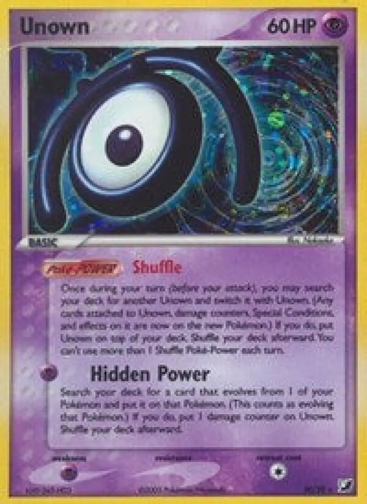 Unown (M) (M/28) [EX: Unseen Forces] - Pokemon Single