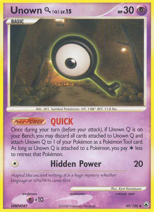 Unown Q (49/100) [Diamond & Pearl: Majestic Dawn] - Pokemon Single